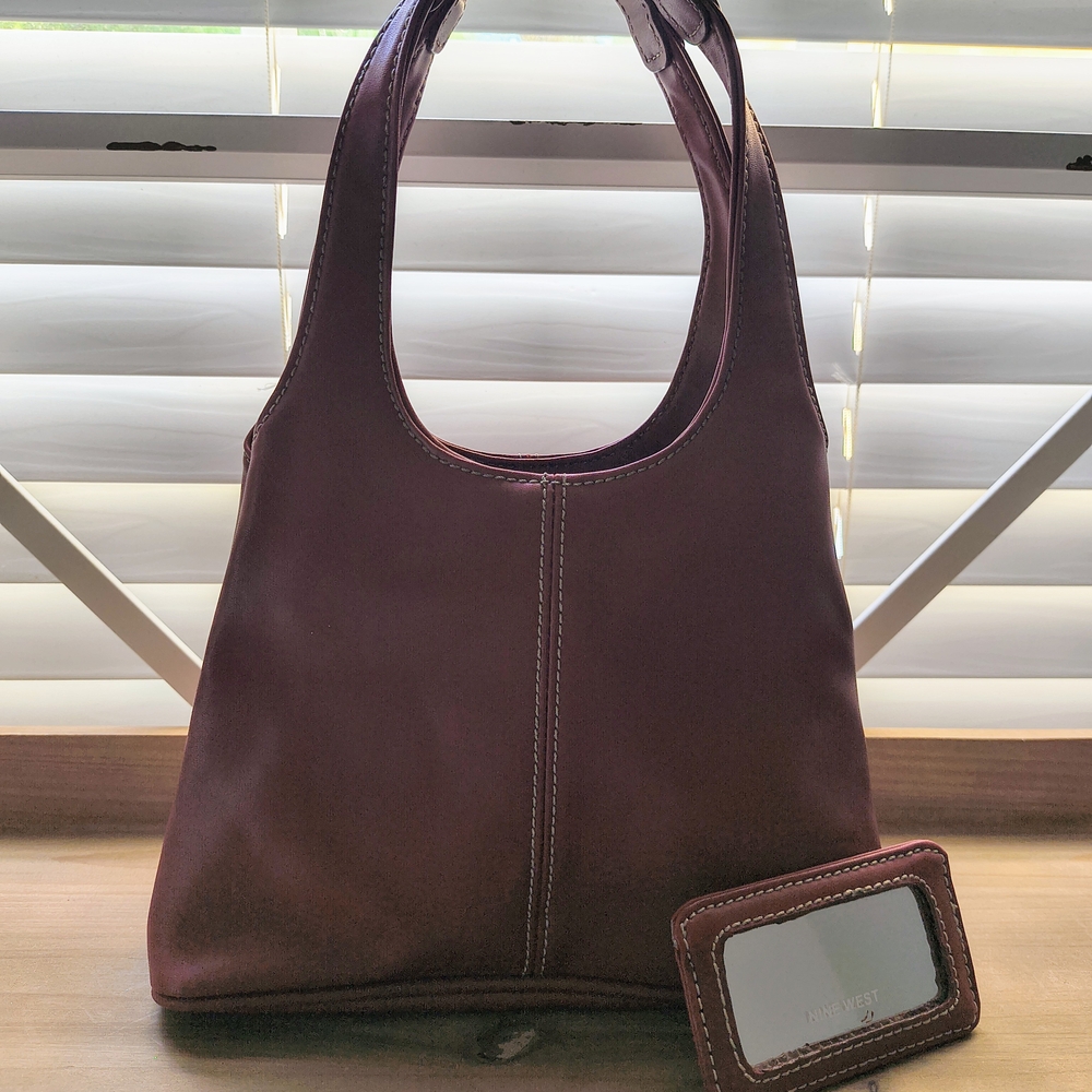 Vintage Nine West  Burgundy Leather Handbag